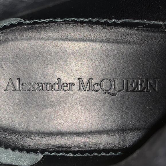 ALEXANDER MCQUEEN Size 9 Black Pink Color Block Mixed Materials Lace-Up Boots main image 4